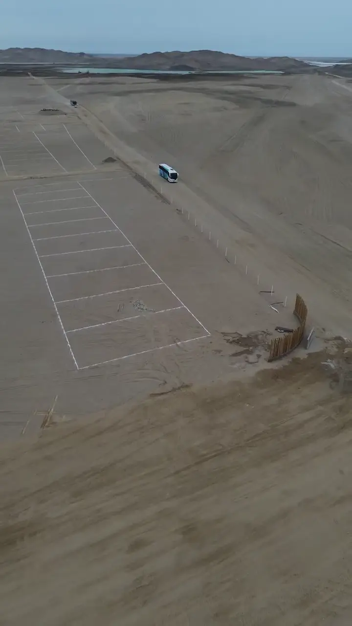 Una perspectiva aérea del terreno.